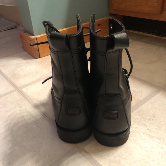 Polo by Ralph Lauren Black Leather Boots Sz 10D - Picture 6 of 6
